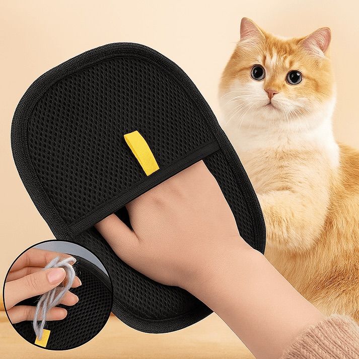 "pet hair remover gloves - easy grooming "
